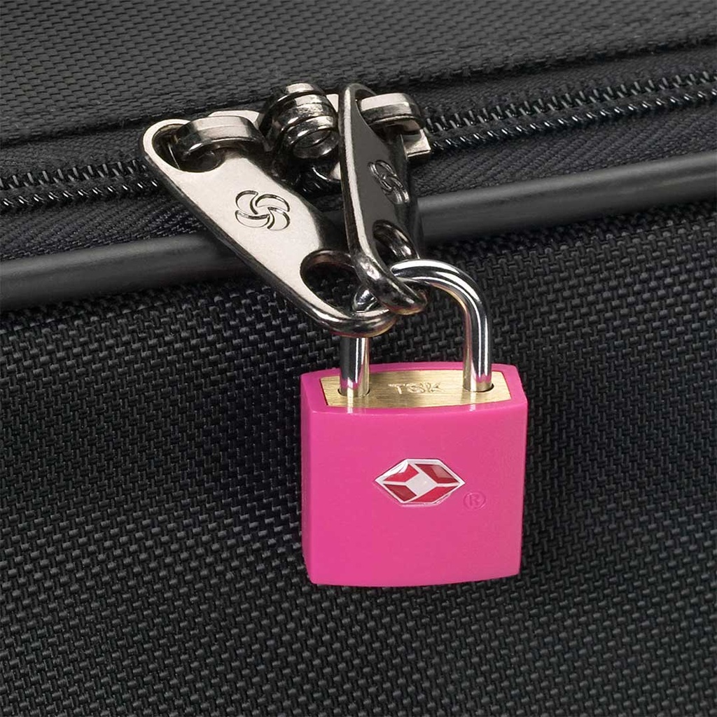 Pink padlock on sale with key